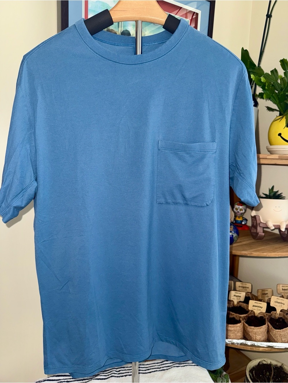 lululemon athletica Men's Short-Sleeve Pocket Tee in Dusty Blue